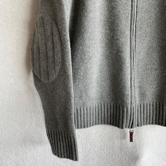 Vintage Polo Ralph Lauren Big Pony Zip-Up Sweater with Elbow Patches - Picture 8 of 10